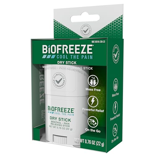 Biofreeze Dry Stick, Mess-Free Relief for Neck, Shoulder, Knee, Hip, Hand & Joint, Cooling Menthol Pain Relief Stick, Up to 100 Uses Biofreeze Au supplements