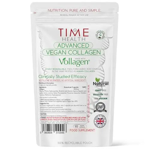 Vollagen® Advanced Vegan Collagen - 18 Amino Acid Complex in Ratio of Collagen Time Health Au supplements