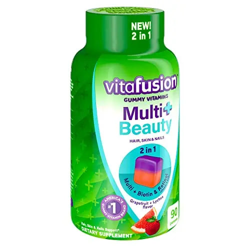 Vitafusion Multivitamin Plus Beauty – 2-in-1 Benefits – Adult Gummy with Hair, Skin & Nails Vitafusion Au supplements