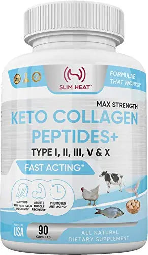 Slim Heat Multi Collagen Complex - Type I, II, III, V, X - Healthy Hair, Nails and Joints Slim Heat Au supplements