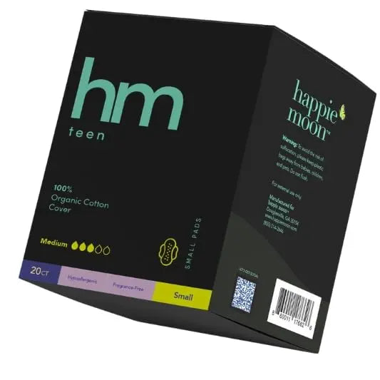 HM Teen | Pads for Teens | 100% Organic Cotton Pad Topsheet | Non Toxic Teen Pads with Wings HM Teen Au supplements