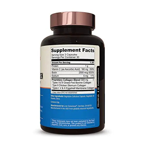 Live Conscious Beyond Collagen Multi Collagen Capsules - Types I, II, III, V & X Live Conscious Au supplements