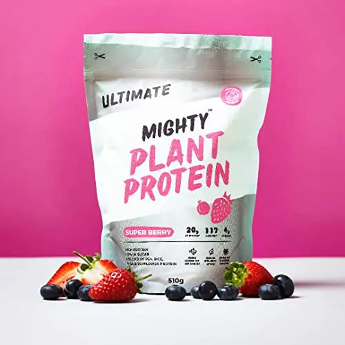 Mighty Ultimate Vegan Protein Powder, Super Berry Flavour, (17 Servings, 510g Bag without Scoop) MIGHTY Au supplements