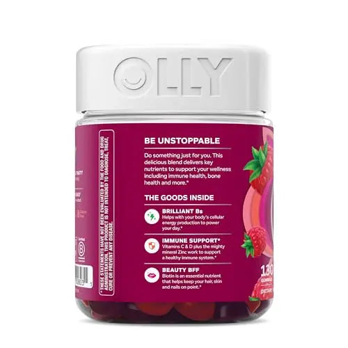 OLLY Women's Daily Multivitamin Gummy, Vitamins A, D, C, E, Biotin, Folic Acid, Adult Chewable Vitamin OLLY Au supplements