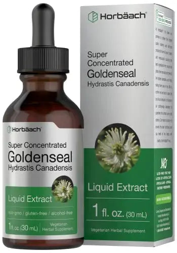 Goldenseal Root Extract Liquid | 1 fl oz Tincture | Super Concentrated | Alcohol Free Horbäach Au supplements
