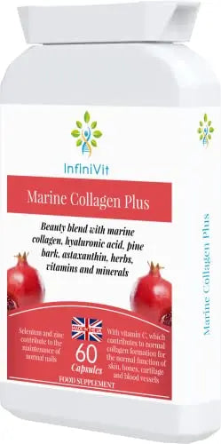 nfiniVit Marine Collagen Plus Blend Capsules - Hair Growth Enhancer with Enriched Vitamin C and Vitamin E InfiniVit Au supplements