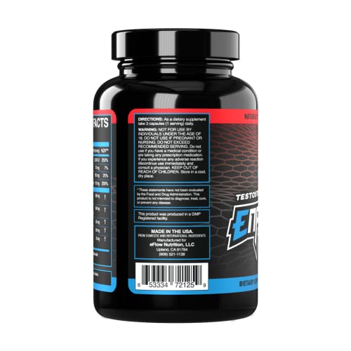 eFlow Nutrition Enflux Natural T Support with KSM-66 Ashwagandha - Supplement eFlow Nutrition Au supplements