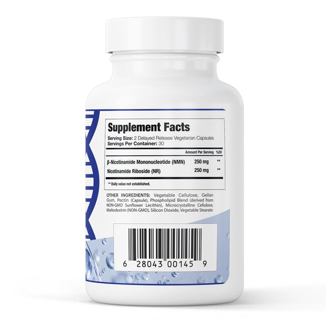 GenuinePurity - Liposomal NMN + NR Supplement - 60 Vegan Capsules to Support Cellular Health, Energy & NAD+ Levels - USA Made, Non-GMO, Gluten Free GenuinePurity Au supplements