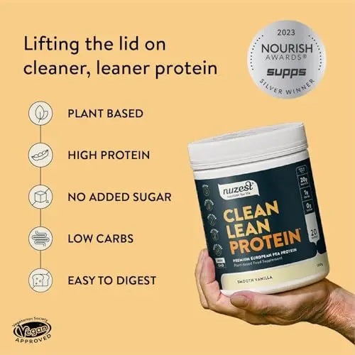 Vegan Protein Powders by Nuzest - Clean Lean Protein - Smooth Vanilla - Plant Based Pea Protein Shake Nuzest Au supplements