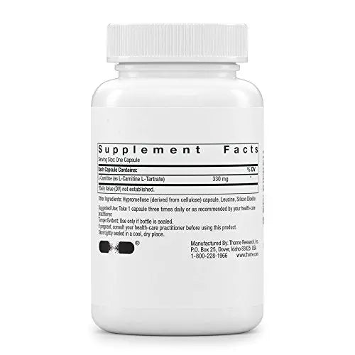 Thorne L-Carnitine - Amino Acid Supplement to Support Energy Production - 60 Capsules Thorne Au supplements