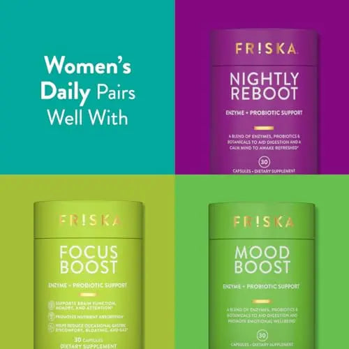 FRISKA Women’s Daily Digestive Enzyme and Probiotics Supplement, Advanced FR!SKA Au supplements