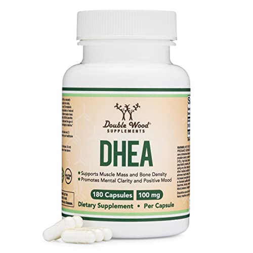 DHEA 100mg | 180 Capsules | Max Strength 6 Month Supply | Third Party Tested | Hormone Double Wood Supplements Au supplements