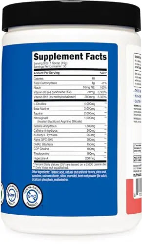 Nutricost Pre-Workout Xtreme, Watermelon, 30 Servings, Vegetarian, Non-GMO and Gluten Nutricost Au supplements