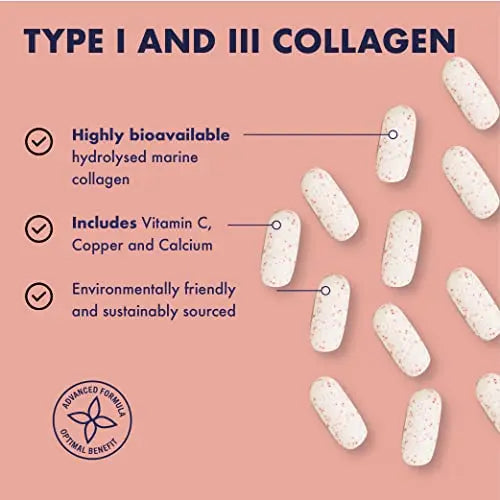 Higher Nature - Collagen Tablets - Hydrolysed Marine Collagen - Vitamin C - Calcium for Bone Support HIGHER NATURE Au supplements