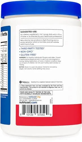 Nutricost Stim-Free Pre-Workout Powder Fruit Punch 30 Servings - Gluten Free, Non-GMO Nutricost Au supplements