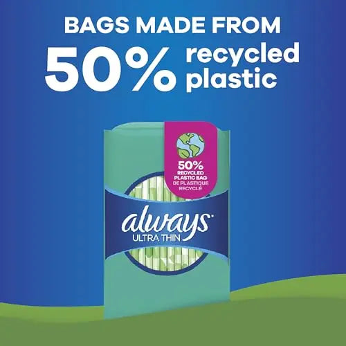 Always Ultra Thin, Feminine Pads For Women, Size 1 Regular Absorbency, With Wings, Unscented, 46 Count Always Au supplements