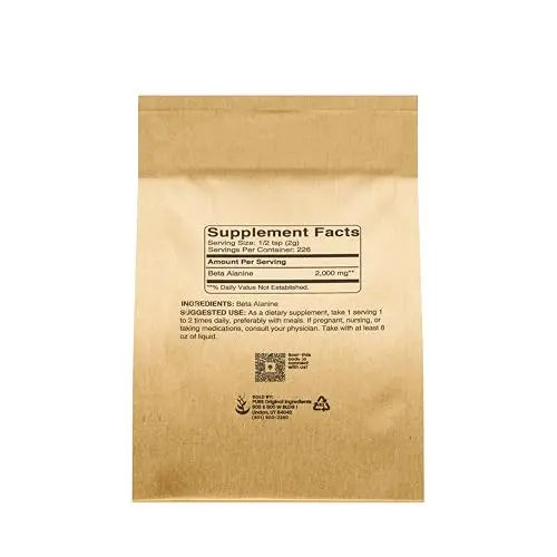 Pure Original Ingredients Beta Alanine Powder Non-GMO, Non-Essential Amino Acid Pure Organic Ingredients Au supplements
