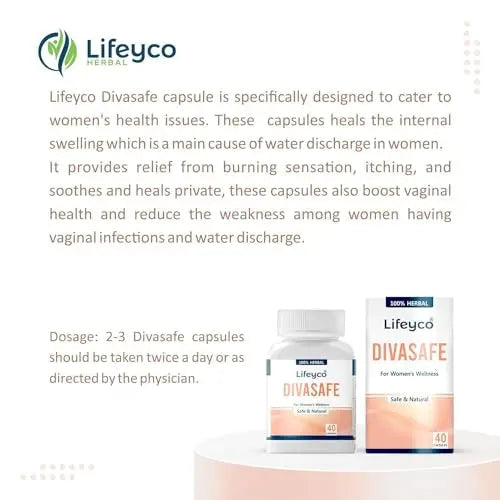 Divasafe Capsules for Abnormal Vaginal Discharge, 100% Natural Formulation Manufactured My Store Au supplements