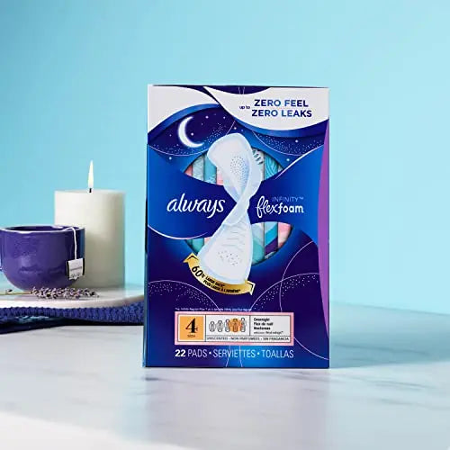 Always Infinity Feminine Pads For Women, Size 4 Overnight Absorbency, Multipack, With Flexfoam Always Au supplements