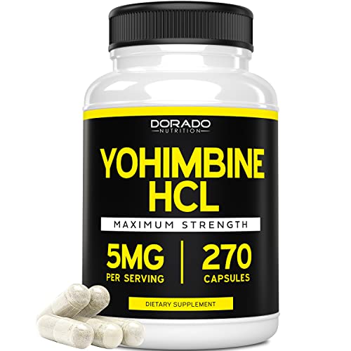 Yohimbine HCL 5mg For Men and Women (270 Capsules) - More Potent Than Yohimbe DORADO NUTRITION Au supplements