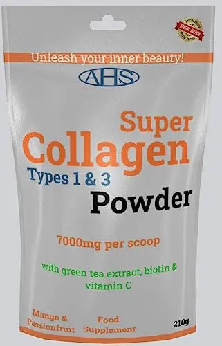 AHS Super Flavoured (Mango & Passionfruit) Collagen Powder 7000MG Per Scoop with Green Tea Extract AHS Au supplements