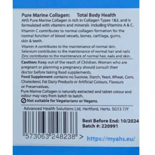 AHS Pure Marine Collagen 120 Tablets AHS Au supplements