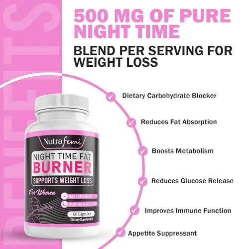 Nutrafemi Night time Fat Burner, Weight Loss Pills for Women – Thermogenic Fat Burner Nutrafemi Au supplements