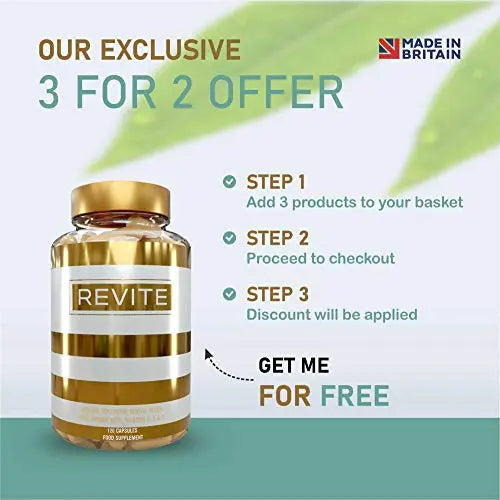 Marine Collagen Capsules 2000mg, Hyaluronic Acid, Silica, Biotin, Vitamin A, E & C Hair Revite Au supplements