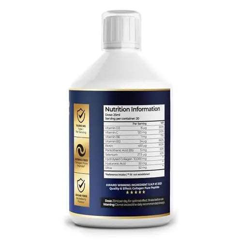 Nutrality Marine Collagen Sugar Free Liquid | Peptides, Hyaluronic Acid, Silica, Biotin, 10000mg Type 1 Nutrality Au supplements