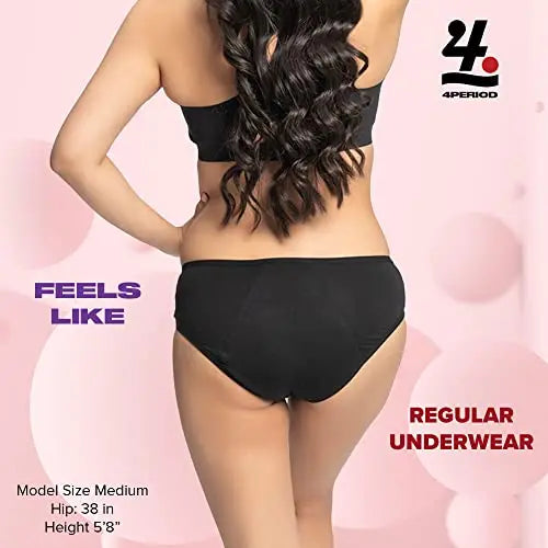 4period High Absorbency for Heavy Flow Period Panties; Leakproof, for Teens and Women (3 Black, X-Large) 4period Au supplements