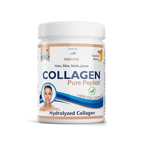 Swedish Nutra Powder Marine Collagen - Pack of 300g, 30 Day Supply | Minimize Fine Lines, Wrinkles & Improve Skin Elasticity | High Absorption Rate Swedish Nutra Au supplements