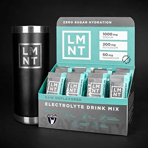 LMNT Zero-Sugar Electrolytes - Raw Unflavored Salt - Hydration Powder Packets Drink LMNT Au supplements