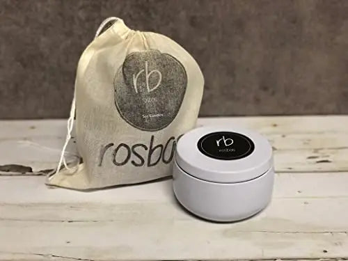Rosbas Candle, Fraser Fir Scented, Natural Soy Wax, White Metallic Tin, 6 oz, Cotton Wick, Long Burn Time rosbas Au supplements