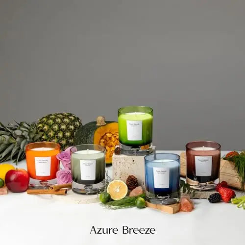 Pumpkin Scented Candles for Home - 12 oz, 70 Hours Burning - Natural Essential Oils & Soy Wax Azure Breeze Au supplements