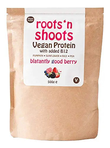 Roots 'n Shoots Vegan Protein, Shake, Berry Flavour, with Added B12, 26g Protein ROOTS 'N SHOOTS Au supplements