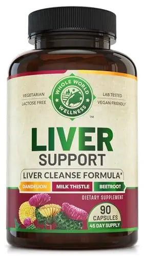 Liver Cleanse Detox & Repair Formula. Liver Support Supplement with Dandelion Root Silymarin WHOLE WORLD WELLNESS Au supplements