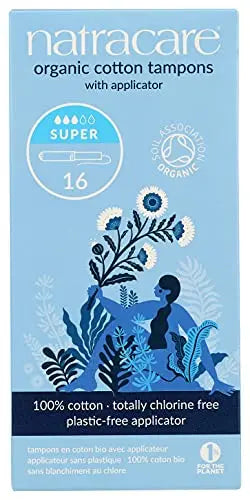 Natracare Organic Cotton Super Tampons with Cardboard Applicator, Plastic Free, Chlorine Free NATRACARE Au supplements