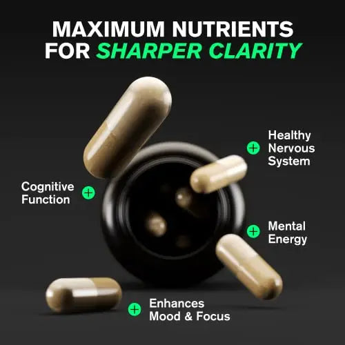 Organic Lions Mane Supplement Capsules 2400 mg - Powerful Nootropic - Helps Maintain VitaRaw Au supplements