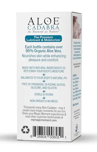 Aloe Cadabra Natural Water Based Personal Lube, Organic Lubricant for Her, Him & Couples, Unscented Aloe Cadabra Au supplements