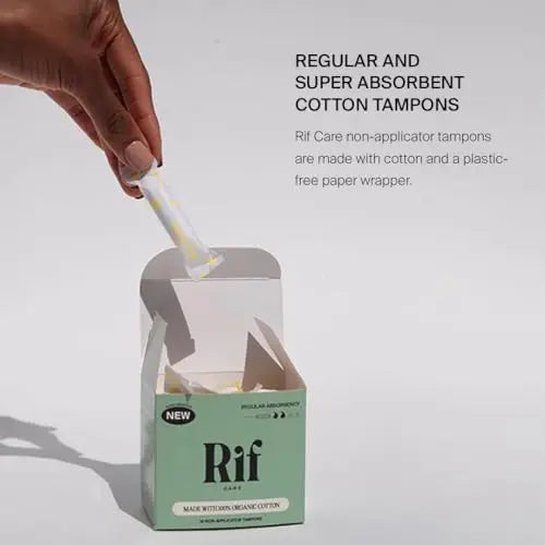 Rif Care Organic Cotton Non Applicator Tampons Regular Absorbency 18 Count Rif care Au supplements