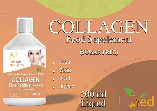 Liquid Collagen Peptides Supplement, Faster Absorption Dietary Hydrolyzed Drink Ved Au supplements