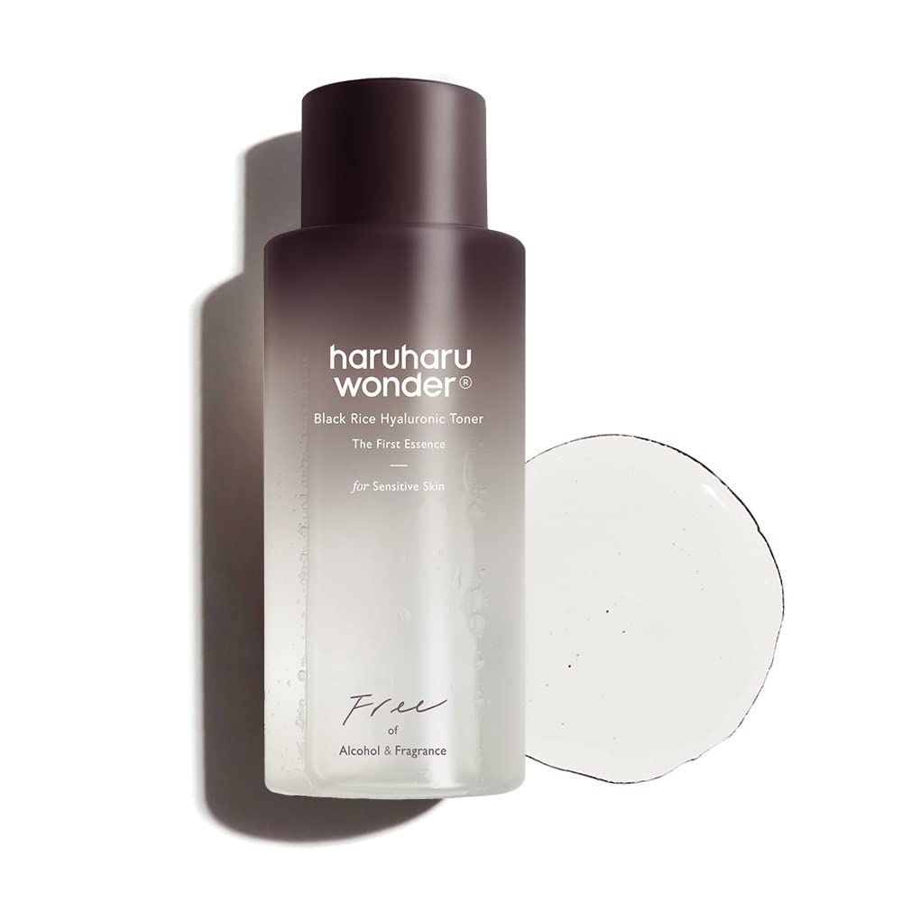 haruharu Wonder Black Rice Hyaluronic Toner for Sensitive Skin, Alcohol Free, Fragrance Free, Deep Hydration