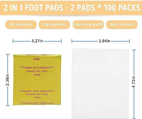 Foot Pads maguja 100Pcs Deep Cleansing Foot Pads for Stress Relief | Better Sleep | Foot Care maguja Au supplements