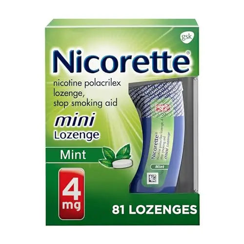 Nicorette 4 mg Mini Nicotine Lozenges to Quit Smoking - Mint Flavored Stop Nicorette Au supplements