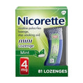 Nicorette 4 mg Mini Nicotine Lozenges to Quit Smoking - Mint Flavored Stop Nicorette Au supplements