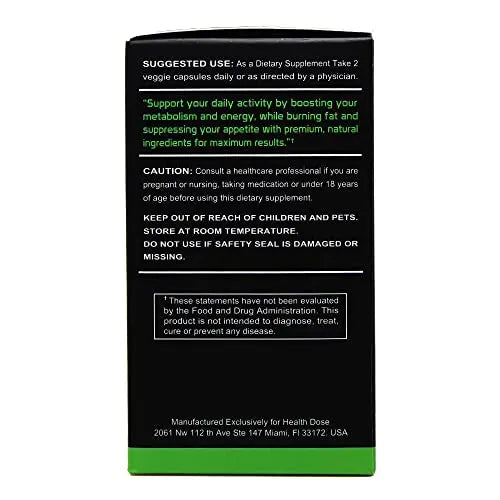 Health Dose Fat Burner AM. Weight Control & Metabolism Boost. For Active Lifestyles. Health Dose Au supplements