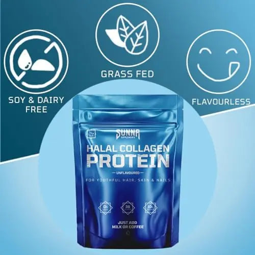 SUNNA SUPPLEMENTS - Halal Bovine Collagen Protein Powder for Hair, Skin, Nails and Joints SUNNA SUPPLEMENTS Au supplements