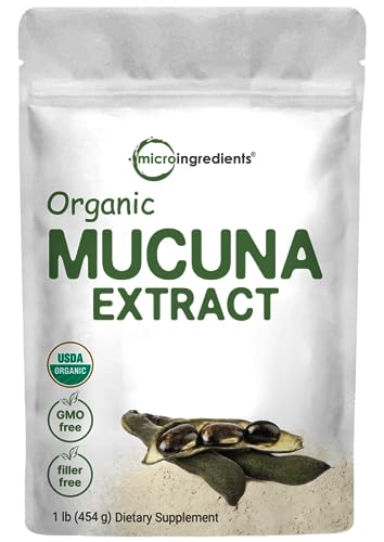 Micro Ingredients Organic Mucuna Pruriens Extract Powder,1 Pound (908 Servings) Micro Ingredients Au supplements