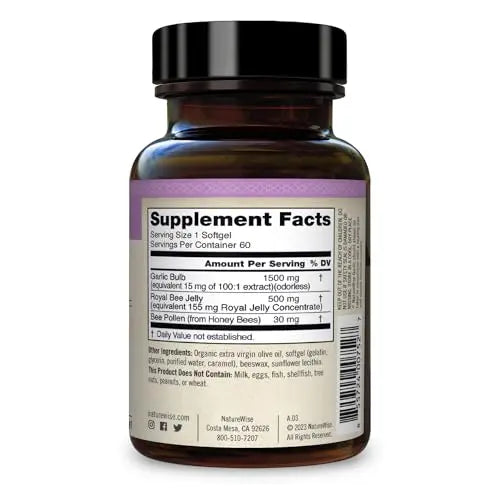 NatureWise Garlic Odorless Softgels 1500mg Support Teeth & Immune System Health NatureWise Au supplements