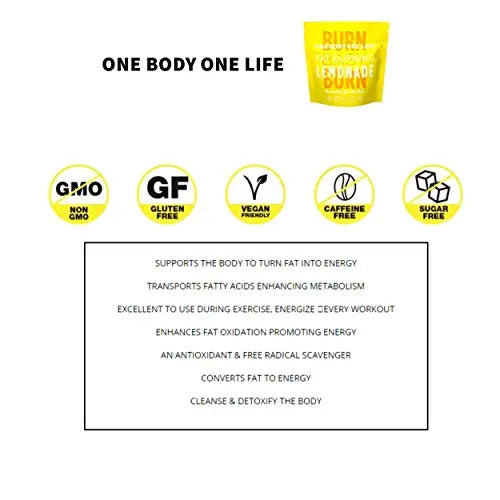 Fat Burning Lemonade Stimulant Free Weight Loss and Energy Drink Mix for Women & Men One Body One Life Au supplements